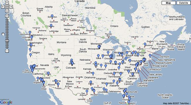 eVetMaps mark locations worldwide